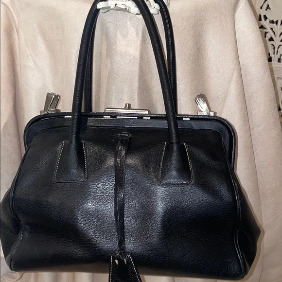 Prada  Doctors black Leather bag with  Silver hardware - Picture 10 of 16